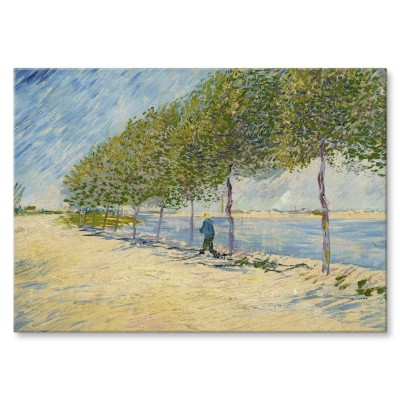 Plakat metalowy By the seine van Gogh Prezent