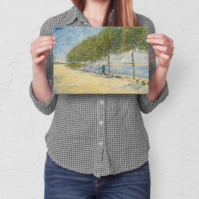 Poster metal By the seine van Gogh gift