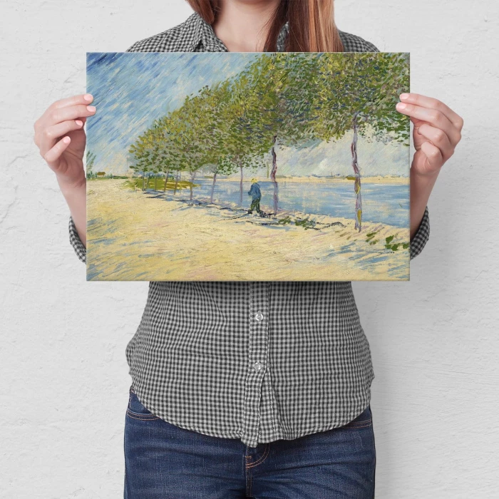 Plakat metalowy By the seine van Gogh Prezent