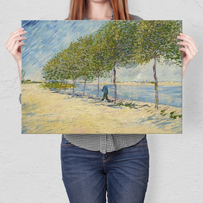 Plakat metalowy By the seine van Gogh Prezent