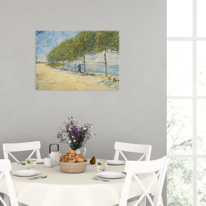 Plakat metalowy By the seine van Gogh Prezent