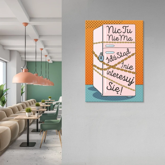 Plakat metalowy Nic tu nie ma Prezent