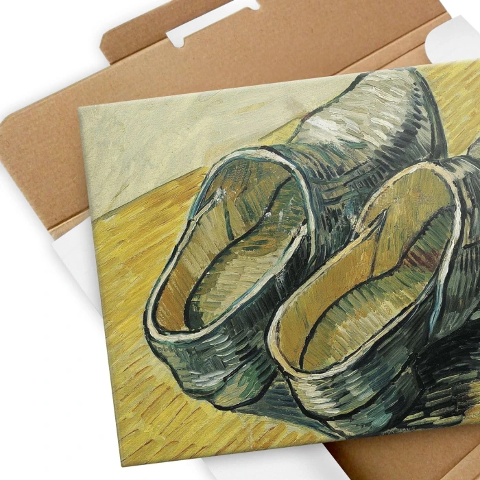 Poster metal Leather clogs van Gogh gift