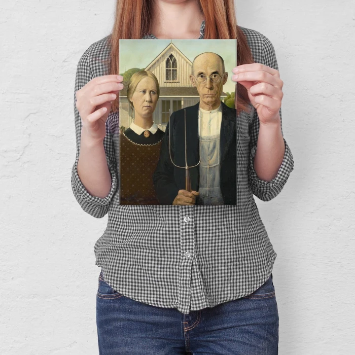 Poster metal American gothic Wood gift