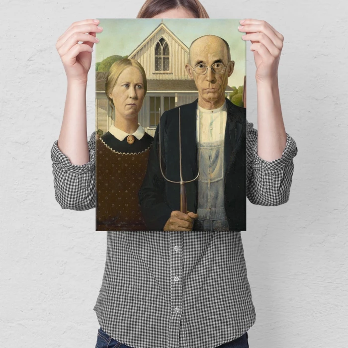 Poster metal American gothic Wood gift