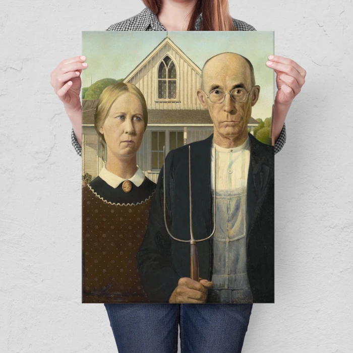 Poster metal American gothic Wood gift