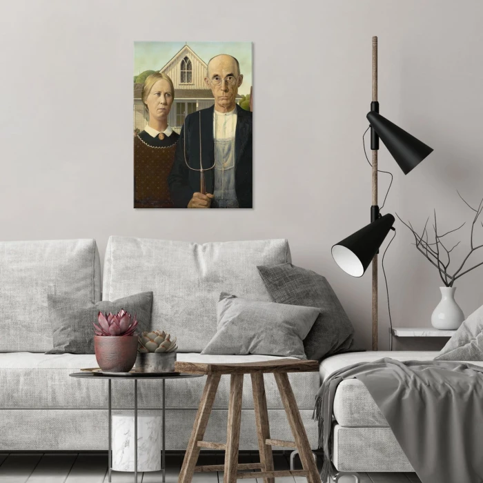 Poster metal American gothic Wood gift