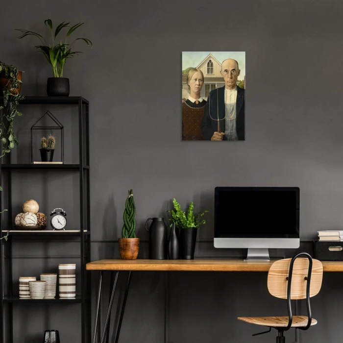 Poster metal American gothic Wood gift
