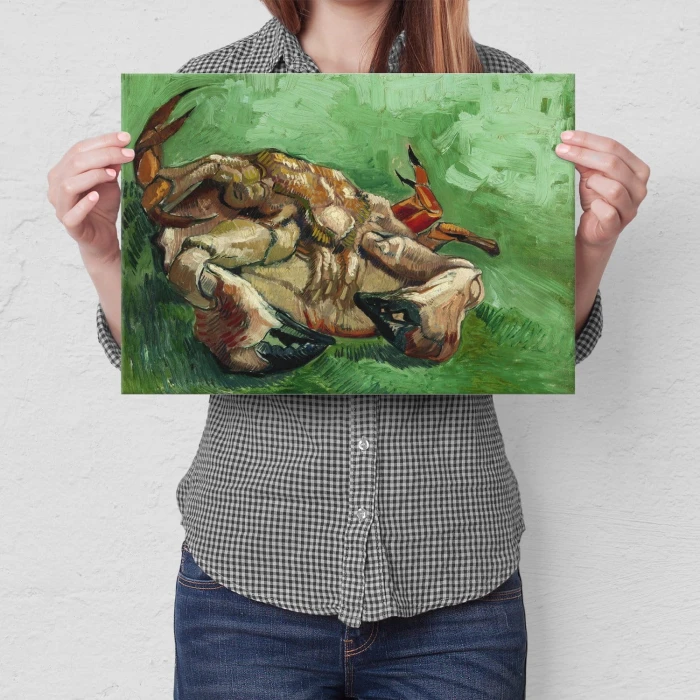 Poster metal Crab on its back van Gogh gift