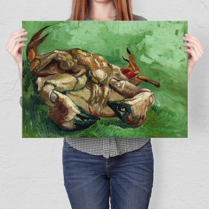 Poster metal Crab on its back van Gogh gift