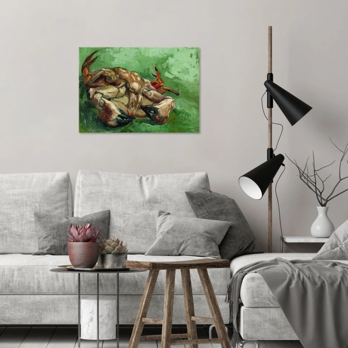 Poster metal Crab on its back van Gogh gift