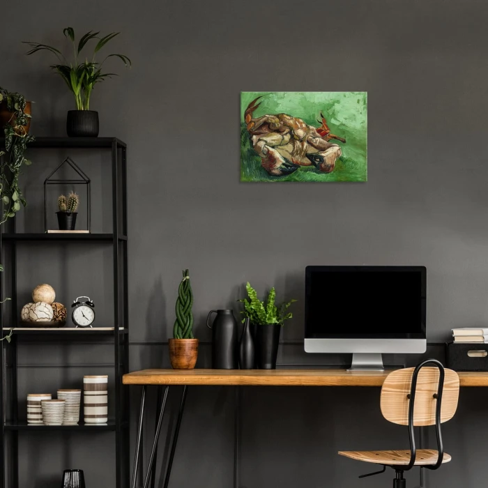 Poster metal Crab on its back van Gogh gift