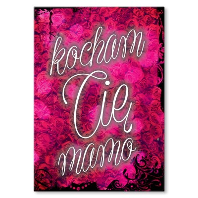 Plakat metalowy Kocham Cię mamo Prezent