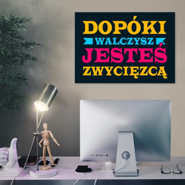 Poster metal Dopóki walczysz gift