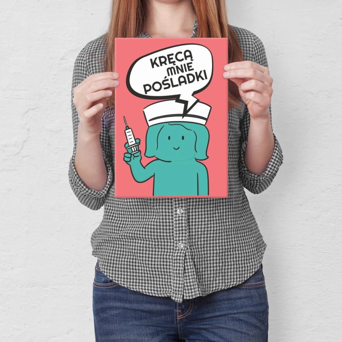 Plakat metalowy kręcą mnie pośladki Prezent