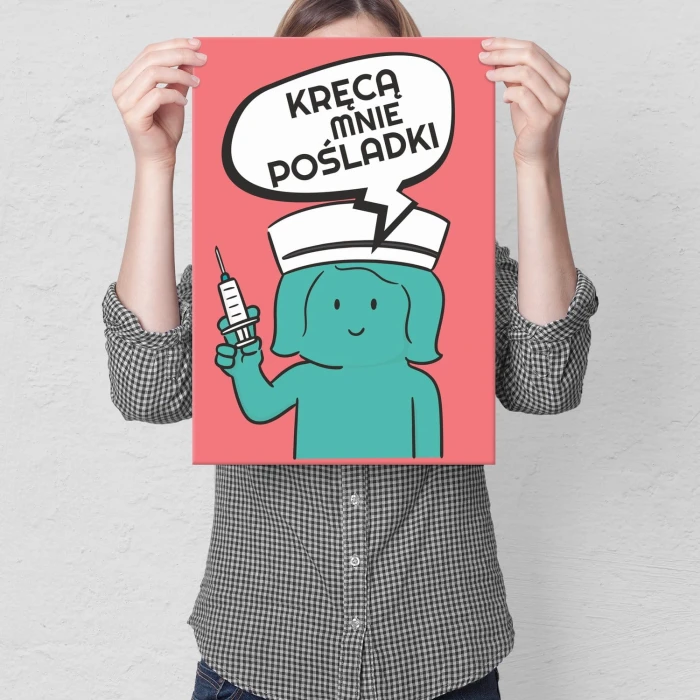 Plakat metalowy kręcą mnie pośladki Prezent