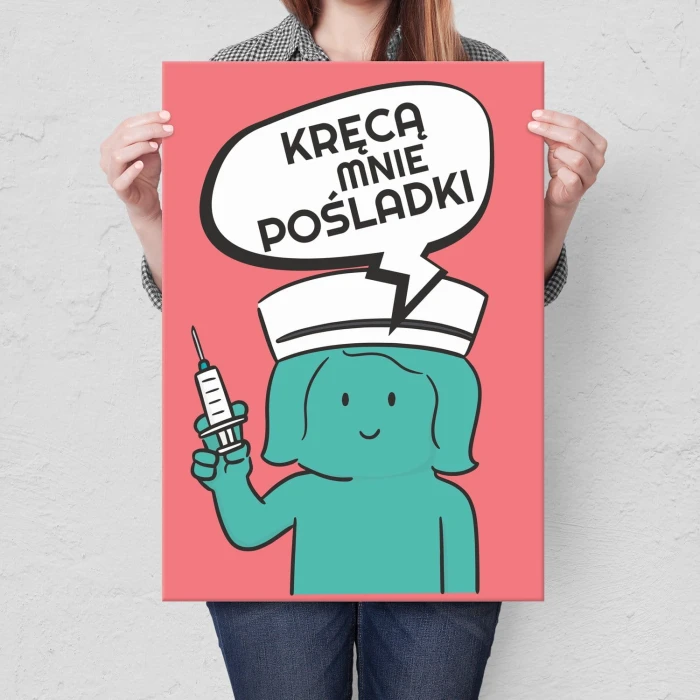 Plakat metalowy kręcą mnie pośladki Prezent