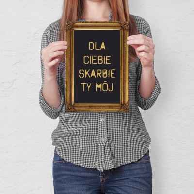 Poster metal dla ciebie skarbie gift