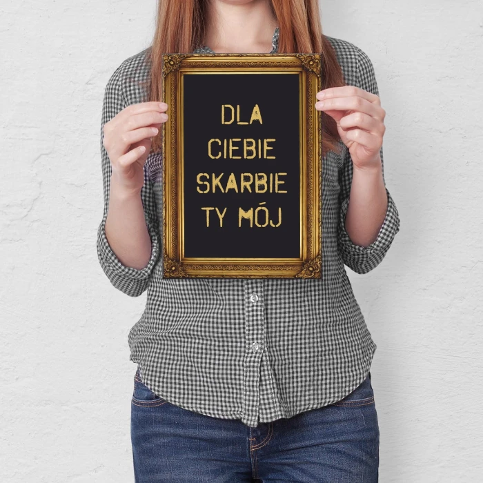 Poster metal dla ciebie skarbie gift