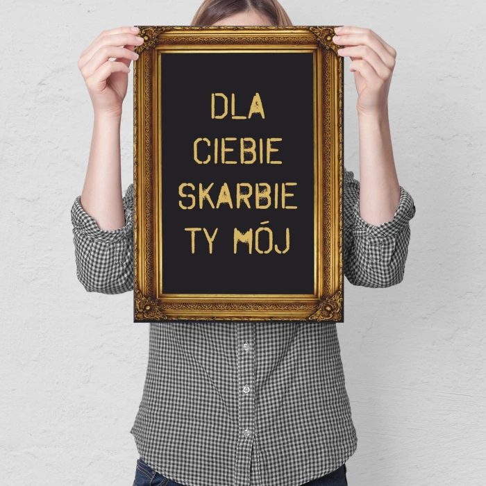 Poster metal dla ciebie skarbie gift