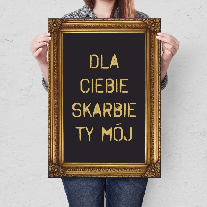 Poster metal dla ciebie skarbie gift
