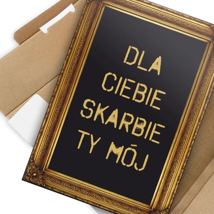 Poster metal dla ciebie skarbie gift
