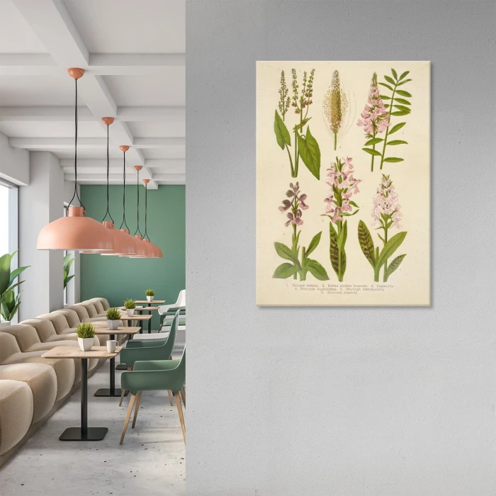 Poster metal Retro atlas Rośliny IX gift