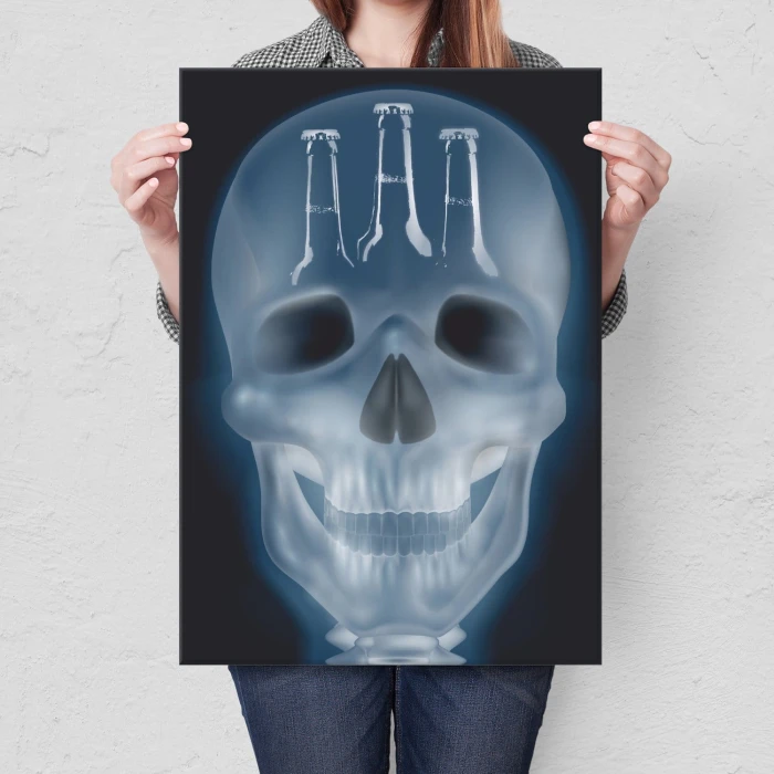Poster metal xray beer gift