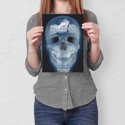 Plakat metalowy xray motorcycle Prezent