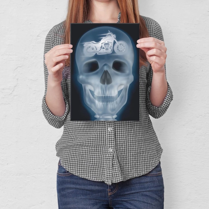 Poster metal xray motorcycle gift