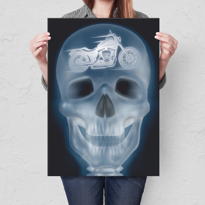 Poster metal xray motorcycle gift