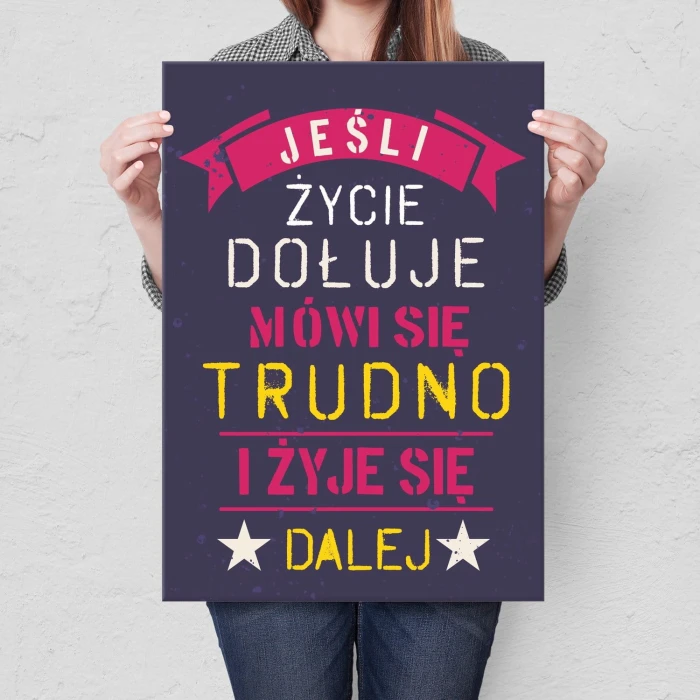 Poster metal jeśli życie dołuje gift