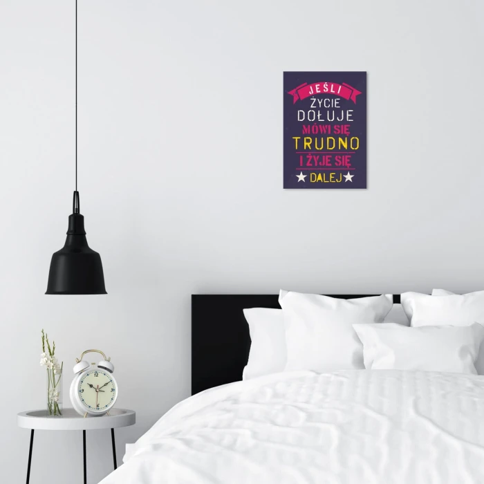 Plakat metalowy jeśli życie dołuje Prezent