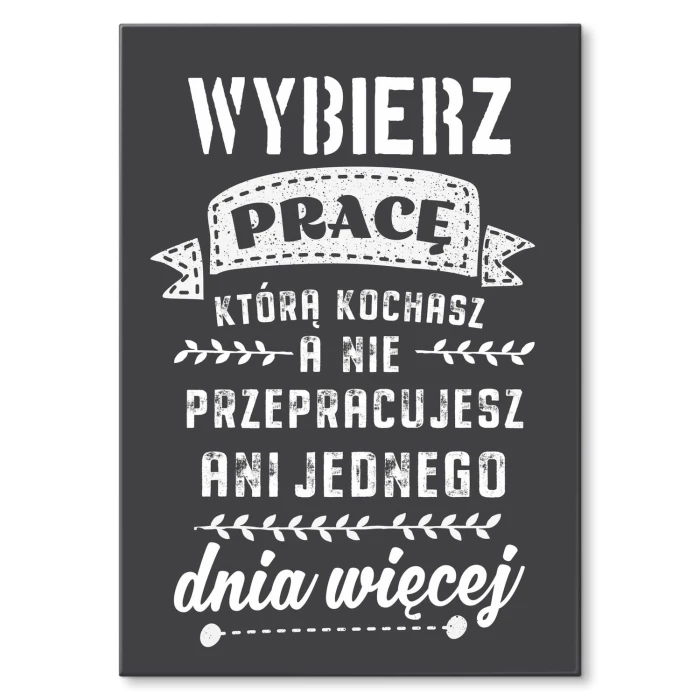 Poster metal Wybierz pracę gift