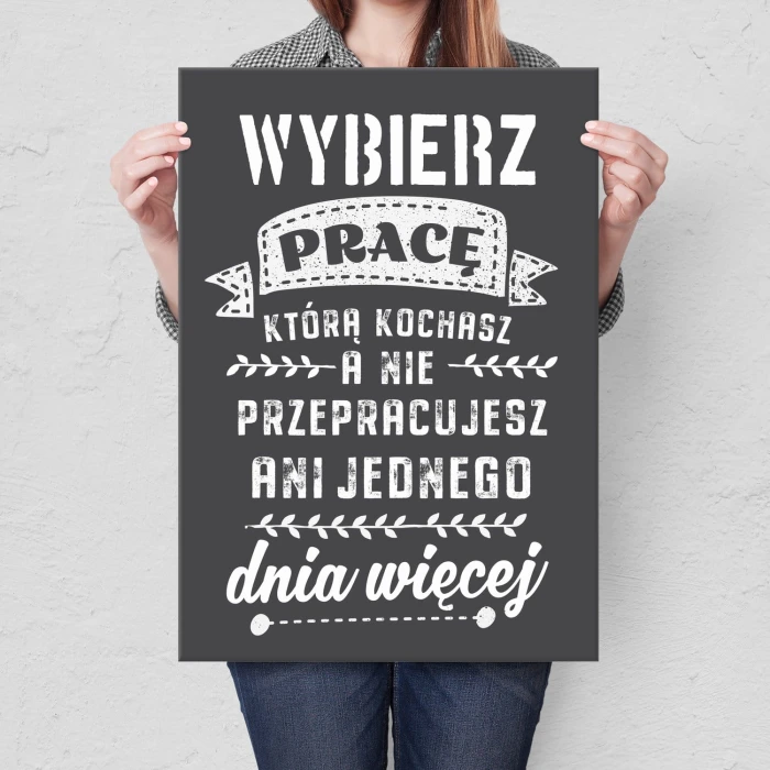 Poster metal Wybierz pracę gift
