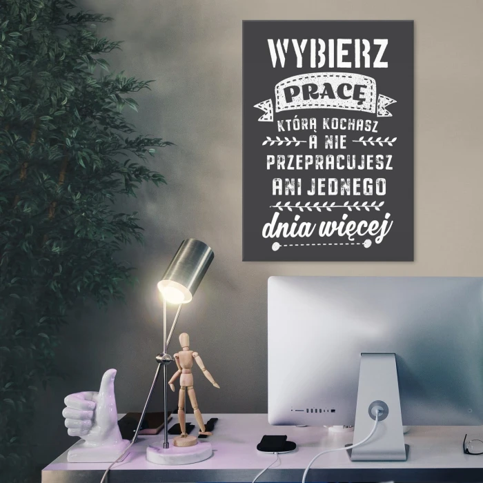 Poster metal Wybierz pracę gift