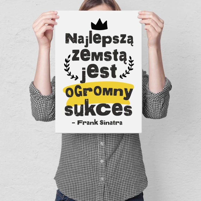 Plakat metalowy najlepszą zemstą Prezent