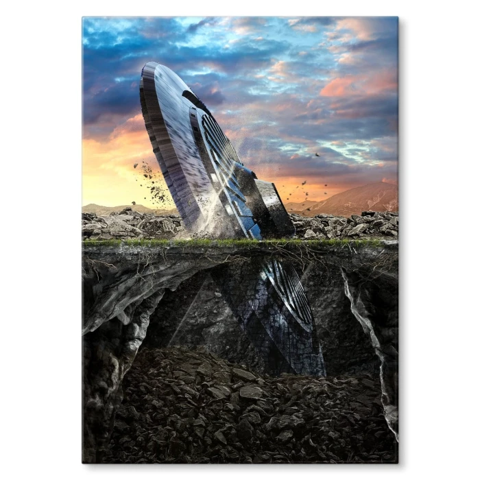 Plakat metalowy UFO Prezent
