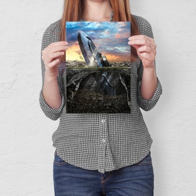 Plakat metalowy UFO Prezent