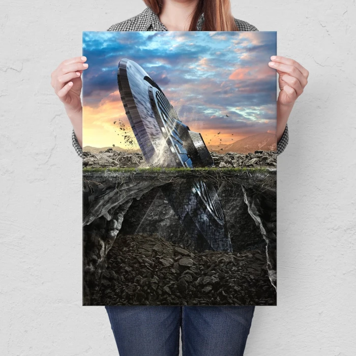 Plakat metalowy UFO Prezent