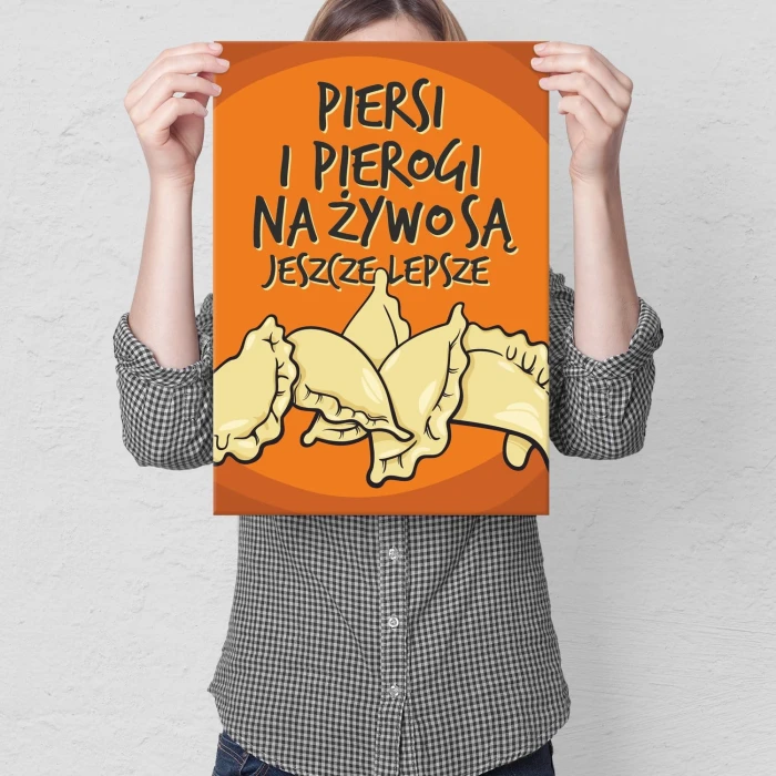 Poster metal piersi i pierogi gift