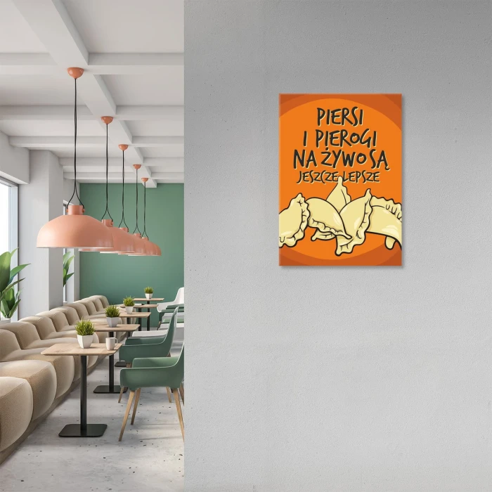 Poster metal piersi i pierogi gift