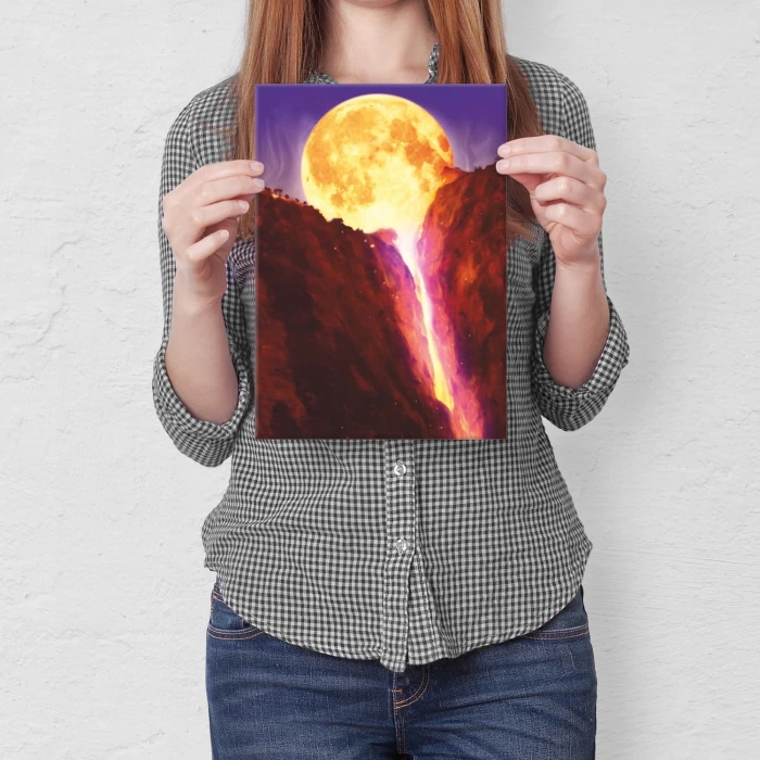 Poster metal moon rock gift