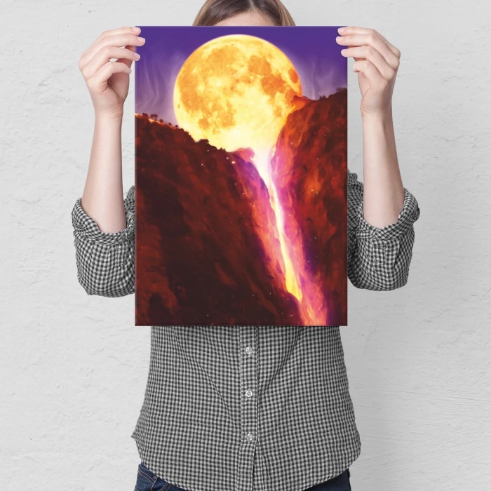 Plakat metalowy moon rock Prezent