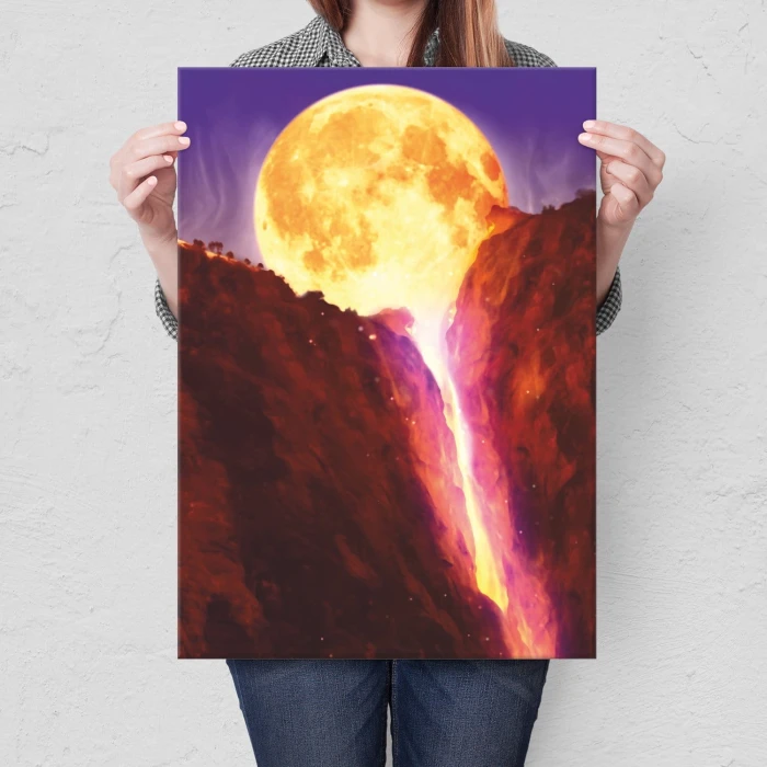 Plakat metalowy moon rock Prezent