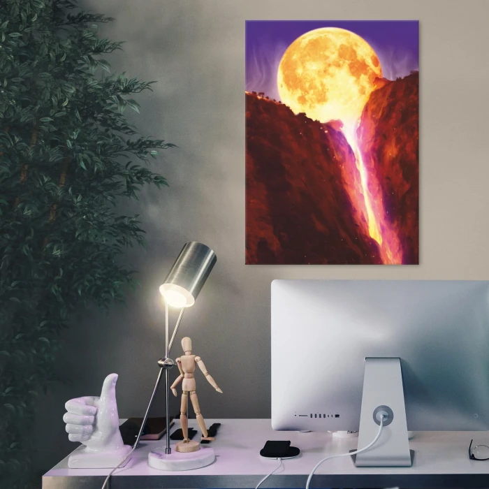 Plakat metalowy moon rock Prezent