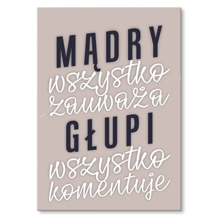 Plakat metalowy mądry wszystko zauważa Prezent