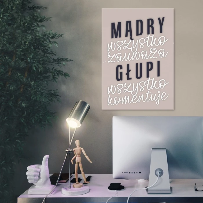 Plakat metalowy mądry wszystko zauważa Prezent