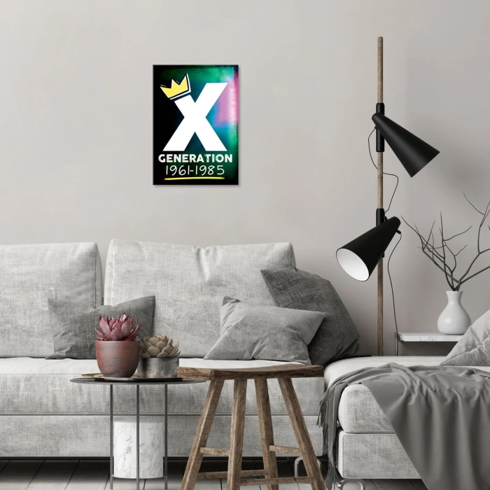 Plakat metalowy Pokolenie X Prezent