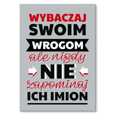 Poster metal wybaczaj swoim wrogom gift